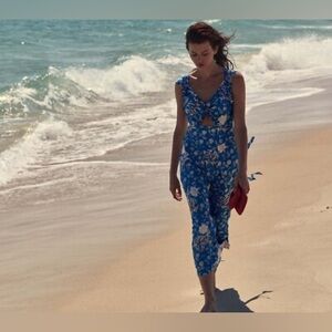 Doen AMORETTA DRESS AZURE HOLLYHOCK HILLS